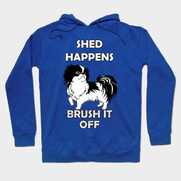 Funny Dog Lover Quote, Shed Happens Brush It Off Shih Tzu Hoodie by tamdevo1